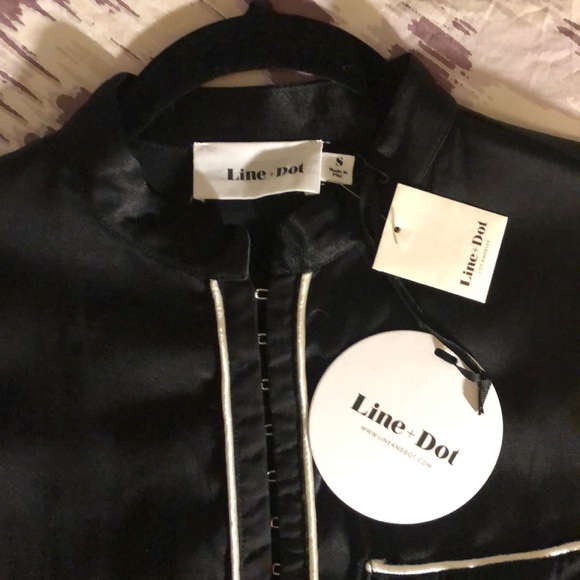 Line + Dot Black Dita Piping Romper Small - Picture 3 of 5